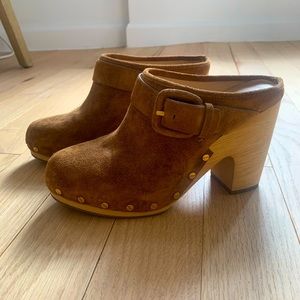 Veronica Beard Dacey Clog. Pecan. Worn twice. Size 8.